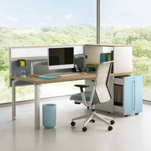 Schreibtisch Holz Büromöbel Schreibtische Büro, HAWORTH, Epure Tischsystem