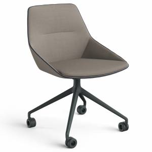 Konferenzstuhl grau Konferenzstühle mit Rollen Büro bequem Brunner ray soft