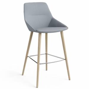Barstuhl grau Barhocker Holz Brunner ray soft bar
