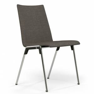 Besucherstuhl grau Besucherstühle ohne Armlehnen Konferenzstuhl stapelbar Cafeteria Stuhl Brunner hero plus 4628