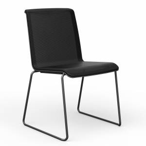 Besucherstuhl schwarz Besucherstühle Kuffengestell Konferenzstuhl Cafeteria Stuhl Brunner hero plus 4619