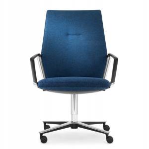 komfortabler Sessel Konferenzstuhl Drehstuhl blau Drehstühle Büro Konferenzstühle Girsberger Eyla