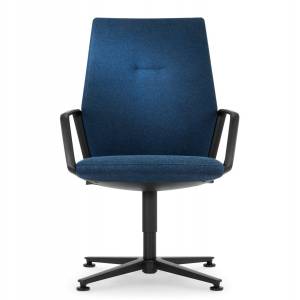 komfortabler Sessel Konferenzstuhl blau Konferenzstühle Büro Girsberger Eyla