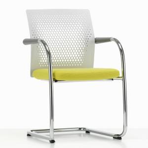 Besucherstuhl gelb Freischwinger stapelbar Besucherstühle Konferenzstuhl Büro Vitra ID Visitor Air