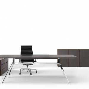 Modernes Chefbüro, Chefschreibtisch Exklusiv Design, Renz, Schreib- und Besprechungstisch Star