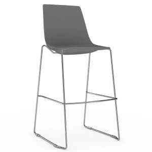 Barstuhl schwarz Barhocker stapelbar Viasit Solix