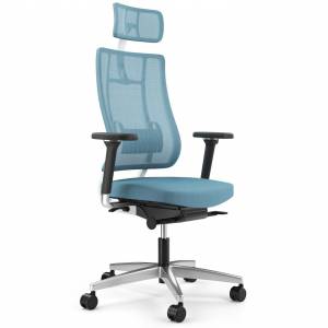 Drehstühle Büro ergonomisch Bürostühle kaufen blau Bürostuhl Netzgewebe Viasit Newback