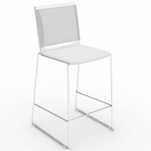 Barhocker weiss viasit, klikit - Barstuhl