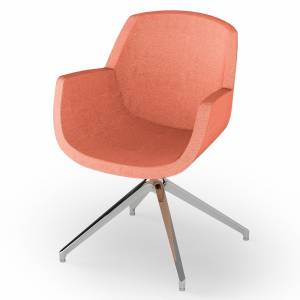 Loungesessel koralle Sessel Lounge 4-Stern Fuss Rosconi Objektmöbel - lounge 630