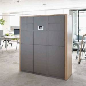 Lockerschrank Büro Schließfächerschrank digital Schließfächeränke Stauraum Sedus s3:hub