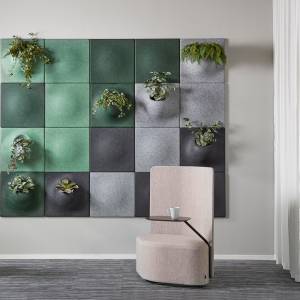 Pflanzen-Wandabsorber Büro Wandpaneele Akustik Götessons Plantpanel