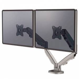 Monitorhalter Tischhalterungen Monitorhalterungen Fellowes Eppa™ Doppel Monitorarm - Silber