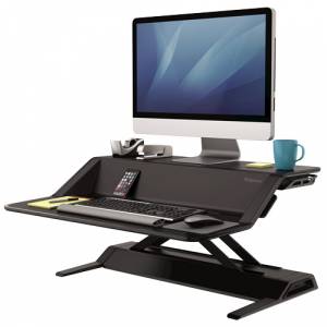 Sitz-Steh-Arbeitsplatz schwarz Fellowes Corsivo™ Sitz-Steh Workstation
Smooth Lift
Gegengewicht-Technologie