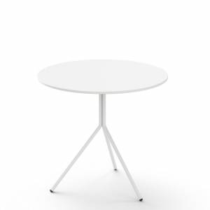 Tisch Außenbereich Tisch rund Outdoor Gartentisch weiss Bistrotisch klappbar Stahltisch Brunner crona steel