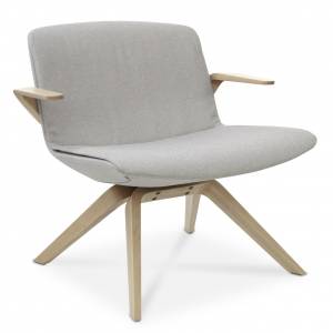 Loungesessel Holz Sessel grau Sitland Milos Lounge