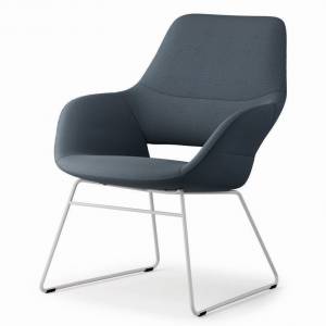 Loungesessel grau Sessel Kuffengestell Wilkhahn Occo Lounge