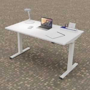 höhenverstelbarrer Schreibtisch Büro Schreibtische weiss höhenverstellbar Steelcase STEH-SITZ-TISCH MIGRATION