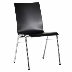 Besucherstuhl schwarz Besucherstühle stapelbar Konferenzstuhl Schulung Konferenzstühle Holzschale Mauser Büro und Objektmöbel Mehrzweckstuhl trendstyle Serie 525/527