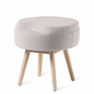 Hocker grau Holz Polsterhocker Skandiform Isa