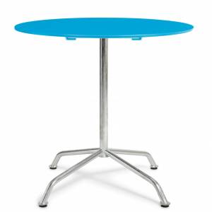 Konferenztische blau Konferenztisch, Embru, Haefeli Gartentisch rund