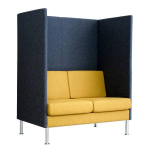 Loungesofa mit Trennwand Sofa Lounge gelb SMV Sitz- & Objektmöbel, MANHATTAN HighBack
mit German Design Award ausgezeichnet