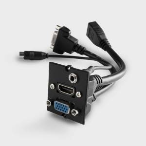 Kinnarps Anschlussmodul mit VGA- und Audioanschluss für Medientechnik