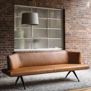 Sofa Leder Lounge Loungesofa, Wilkhahn, Insit Polsterbank