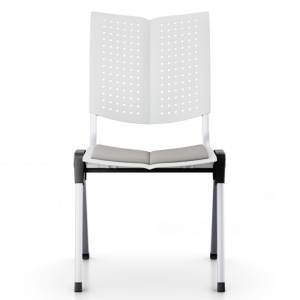 Saalbestuhlung weiss stapelbar, Besucherstuhl, Kunststoffschale Besucherstühle stapelbar ergonomisch, Flokk, HÅG Conventio Wing