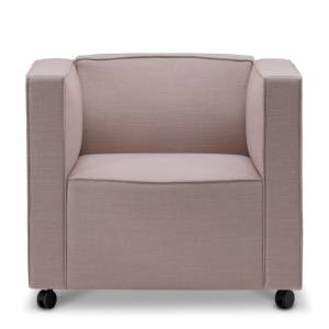 Loungesessel rosa Sessel Lounge mit Rollen Sitzmöbel Offect Pauline