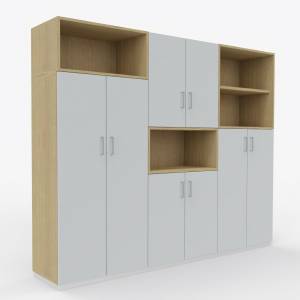 Büroschrank CEKA CombiNeo Türschrank mit offenen Fächern und Drehtüren