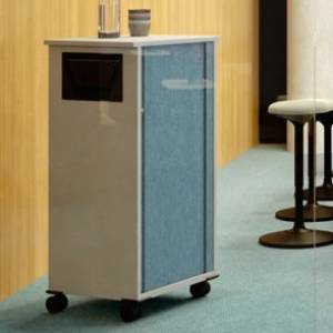 CEKA RollTower mobiler Stauraum für flexible Arbeitsbereiche und temporäre Steharbeitsplätze