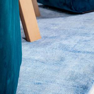 Büroteppich Teppich Büroteppiche blau BuzziRugs