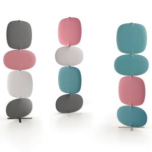 Schallabsorptionssystem mobile Trennwände akustik Stellwand Snowsound Caimi Snowgems totem
