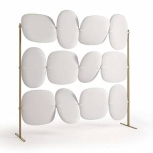Akustik Modulares Schallabsorptionssystem mobile Trennwände Stellwand weiss Stellwände Caimi Snowgems divider