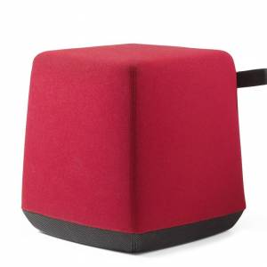Polsterhocker rot Hocker Lounge Dauphin Allora Poufs