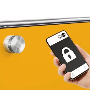 Schliessfachschrank Locker App Smartphone USM Haller Schloss C