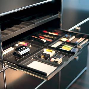 Schubladensysteme schwarz USM Inos Schubladen-Organizier