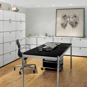 Moderner Schreibtisch schwarz Büro Schreibtische Metall Büromöbel USM Schreibtisch, USM Einzelarbeitsplatz