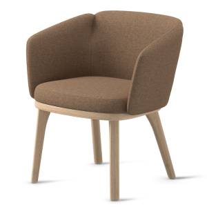 Loungesessel braun Sessel Lounge Holz Skandiform Central