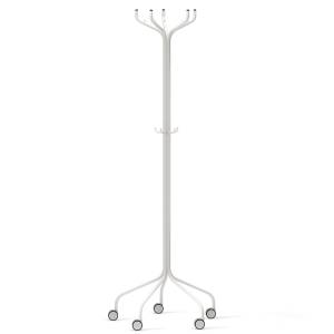 Kleiderständer auf Rollen Kleiderhänger weiss Garderobe Skandiform Roll