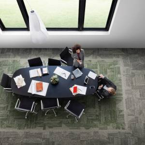 Textiler Bodenbelag Teppichfliesen Interface Open Air 403 Accent
