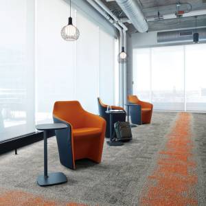 Textiler Bodenbelag Teppichfliesen Interface Open Air 404 Accent