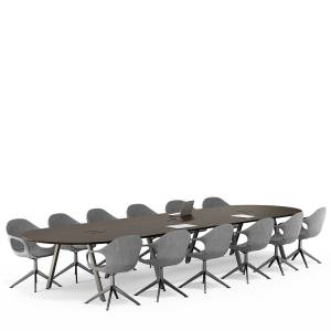 Besprechungstische oval Konferenztische Holz Renz Slide Connect Besprechungstisch
