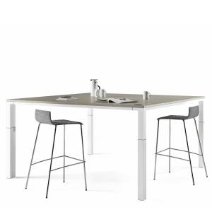 höhenverstellbarer Konferenztisch weiss Konferenztische Büro Besprechungstisch Assmann Büromöbel Plaza
rechteckige Tischplatte