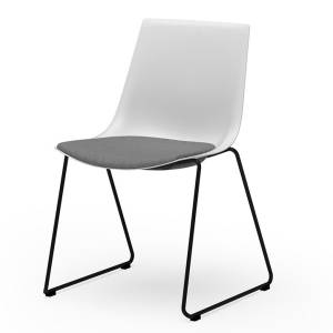 Besucherstuhl weiss Besucherstühle Kunststoff Konferenzstuhl Kuffengestell Cafeteria Stuhl Rosconi Objektmöbel - BLAQ 469