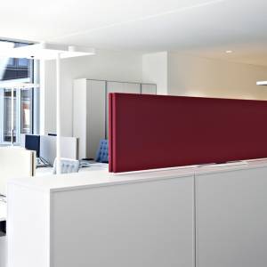 Akustik Trennwand Büro Trennwände Akustik-Paneelsystem acousticpearls, ARCHITECTS textile desktop