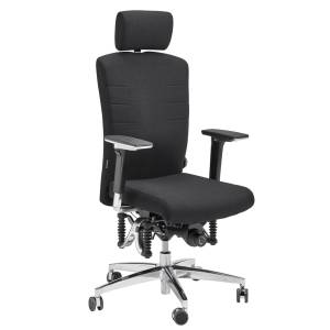 Ergonomischer Bürostuhl schwarz Schreibtischstuhl ergonomisch, Haider BIOSWING 550/560 iQ