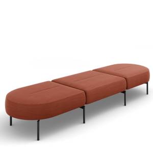 Bank orange Bänke Lounge Brunner oval