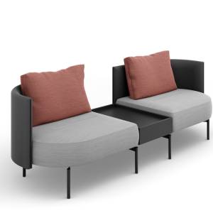 Bank grau Bänke Lounge Brunner oval