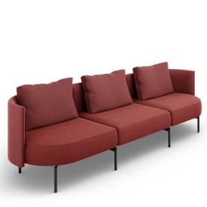 Loungesofa rot Sofa Lounge Brunner oval